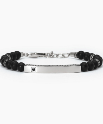 Bracciale Agata Nera Mabina Uomo