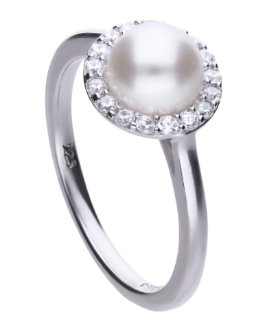 Anello Diamonfire Con Perla Centrale